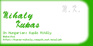mihaly kupas business card